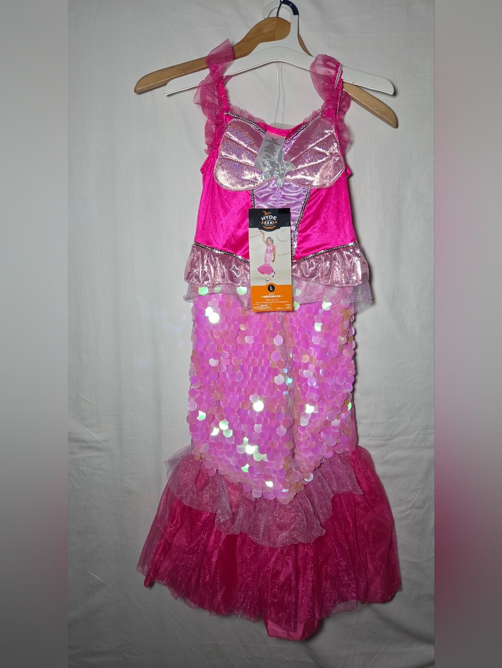 Girls Pink Mermaid Costume